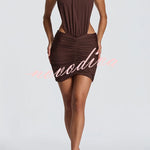 Thekla Ruched Cut-Out Mini Dress