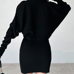Zeagoo Women's Casual Two Pieces Sets Turtleneck Sweater and Mini Skirt Suits