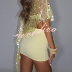 Solid Color Sleeveless Off-shoulder Tube Top and Fitted Stretch Mini Skirt Holiday Set