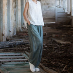 Tie-Dyed Cotton And Linen Casual Bloomers