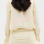 Solid Color Collared Long-sleeved Casual Shirt Style Lace Up Vacation Mini Dress