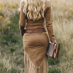 Valencia | Suede dress with fringes