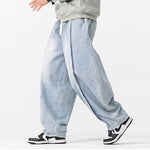 Japanese Retro Machete Denim Loose Wide-leg Harem Pants