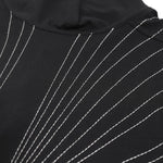 Ray Embroidery Loose Stand Collar Casual T-shirt