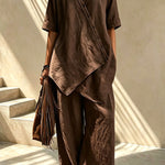 Tulum Asymmetric Linen Two-Piece Set