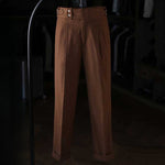 Italian Casual Paris Buckle Straight Business Trousers