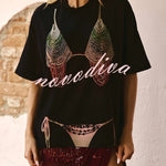 Nashville Night Out Colorful Tassel Bikini Fun Pattern Loose-fitting T-shirt