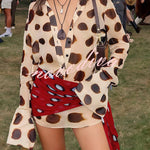 Mirage Bell-Sleeve Festival Wrap Mini Dress