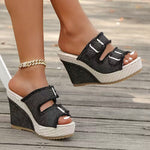 Marina Buckle Wedges