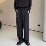 Vintage Embroidered Bamboo Shirt Wide-leg Pants Two-piece Set