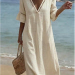 ELARA™ | Breezy Maxi Dress Flattering Comfort Seaside Style