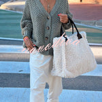 Hestia Knitted Texture Solid Color Button Long Sleeve Relaxed Cardigan