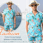 KZZ Men's Hawaiian-Style Suit