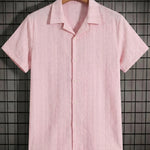 KZZ Men's Casual Short-Sleeve Shirt