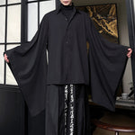 Large Sleeve Dark Casual Shirt