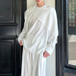 Loose Casual Irregular Shawl Long-sleeved Shirt