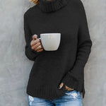 Bonnie | Women's Ribbed Knit Turtleneck Sweater