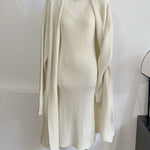 Zeagoo Women's Casual Knitted Cardigan And Sweater Dress Two-Piece Set