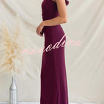 Fashionable Mesh Sleeveless One-shoulder Waist-revealing Maxi Dress