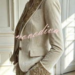 Aurelia Vintage Velvet Embroidered Blazer