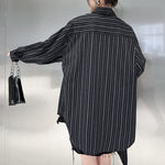 Striped Loose POLO Collar Shirt