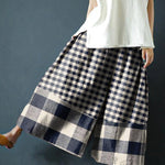 Chunxin original design cotton and linen wide-leg pants