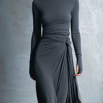 Fiora ❘ Long dress with side knot