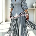 Aura Sculptural Corset-Style Zip-Up Sweatshirt