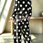 Napoleon Colorblock Polka Dot Zipper High Neck Chinese Style Buttons Pocket Sporty Jacket