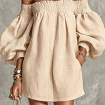 Sienna Lantern Sleeve Off-The-Shoulder Dress