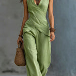 Coastal Muse Linen-Look Two-Piece Set