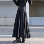 High Waist Lace Embroidered A-line Skirt