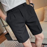 Summer Solid Color Casual Slim Fit Shorts
