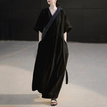 French Loose V-neck Pullover Dress