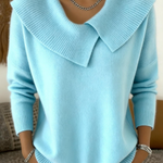 Yareli™ | Women's Oversized Collar Knit Jumper