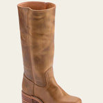 Carol | Mid Calf Boots with Block Heel and Stitch Detail
