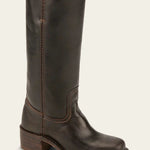 Carol | Mid Calf Boots with Block Heel and Stitch Detail