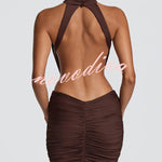 Thekla Ruched Cut-Out Mini Dress