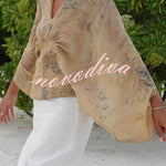 Bohemian Style Ibiza Embroidered Wide-sleeved Shirt