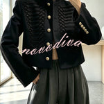 Aura Regal Military Corded Crop Jacket