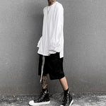 Mid-length Loose Split Hem Bottoming Shirt