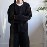 Multi-button Straight Shoulder Loose Casual Cardigan