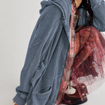 Zeagoo Women's Cardigan Zipper Sweater Loungewear Outerwear Hoodie Long Jacket
