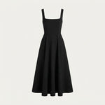 Chloe Harrington | Elegant Black Midi Formal Dress For Women