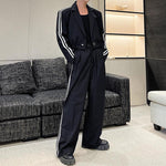 Spring Cropped Blazer Wide Leg Pants Two-Piece Suit