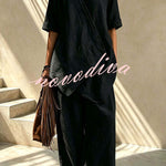 Tulum Asymmetric Linen Two-Piece Set