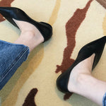Retro Pointed-toe Low-cut Flat Shoes