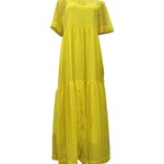Loose Plus Size Mesh Pleated Solid Color Split-Joint Mock Neck Maxi Dresses Two Pieces Set