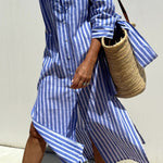 Corinne | Classic Striped Shirt Maxi
