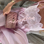 Dreamy Crinkle Chiffon Lace Trim Tank and High Rise Loose Lantern Pants Set